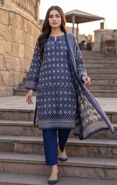 Zesh Gold Paste Lawn 3 Piece