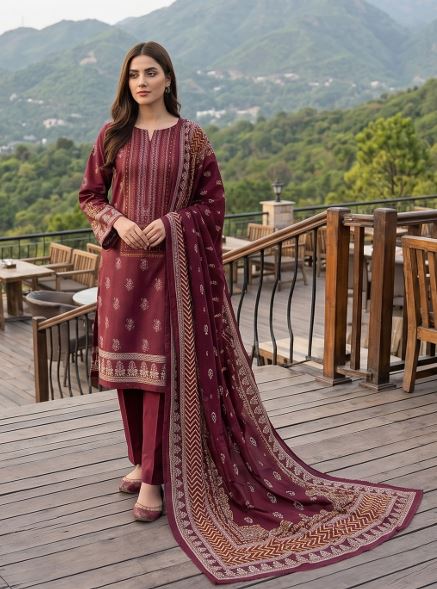 Zesh Gold Paste Lawn 3 Piece