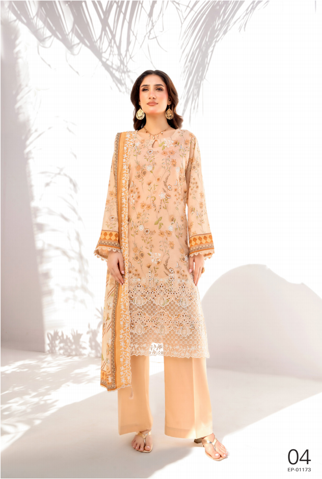 Elaya embroidered Lawn 3 Piece
