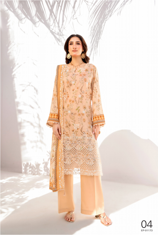 Elaya embroidered Lawn 3 Piece