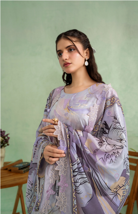 Elaya Embroidered Lawn 3 Piece