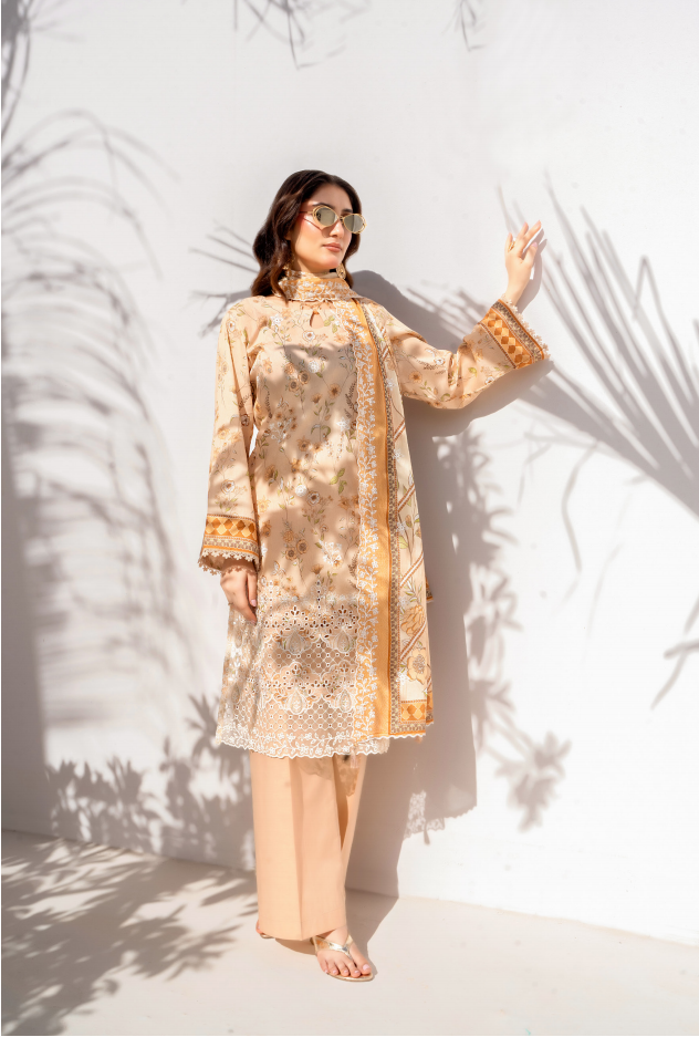 Elaya embroidered Lawn 3 Piece