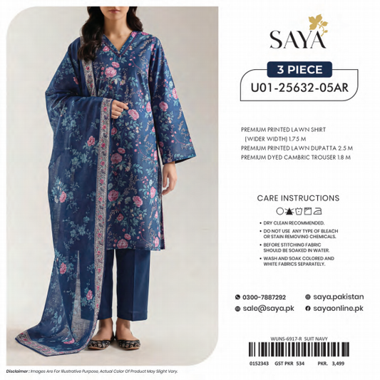 Saya Lawn 3 Piece (U01-25632-05AR)