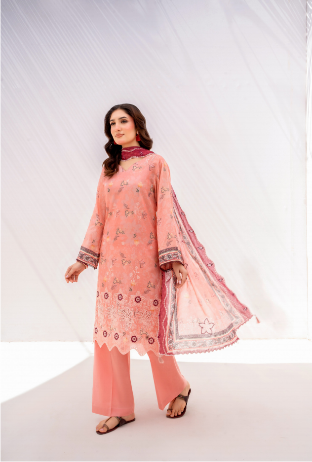 Elaya Embroidered Lawn 3 Piece