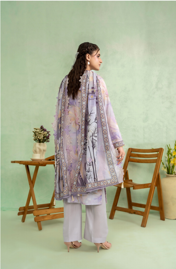 Elaya Embroidered Lawn 3 Piece
