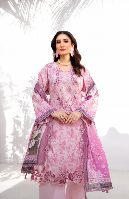Elaya Embroidered Lawn 3 Piece