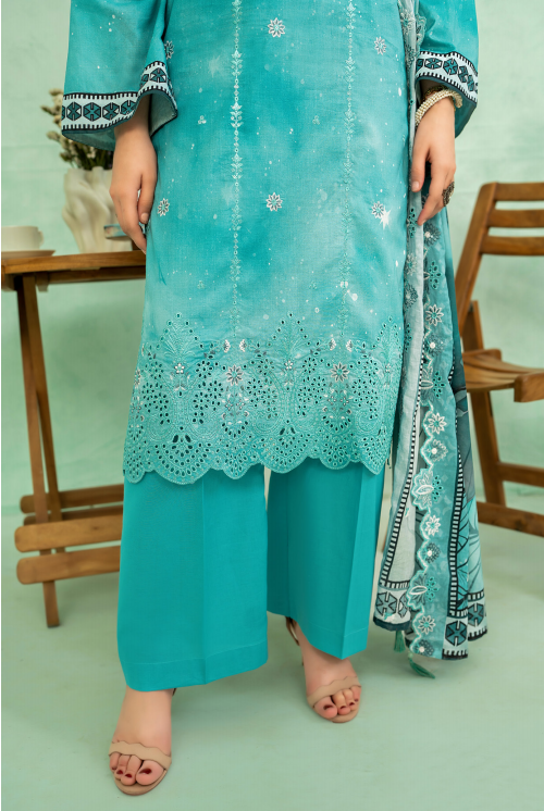 Elaya Embroidered Lawn 3 Piece
