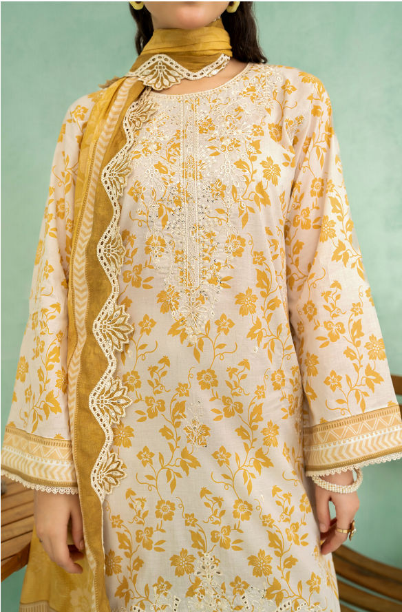 Elaya Embroidered Lawn 3 Piece