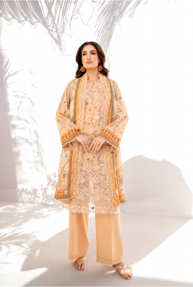 Elaya embroidered Lawn 3 Piece